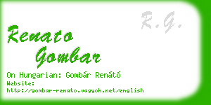 renato gombar business card