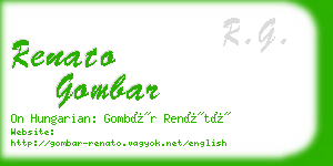 renato gombar business card